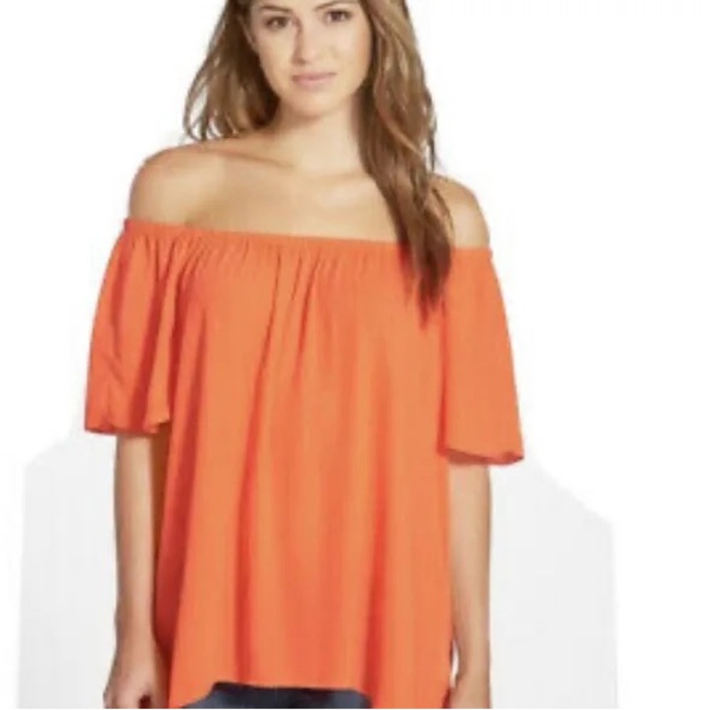 Vince Camuto Blouse | Off Shoulder | 2x | Bright Orange